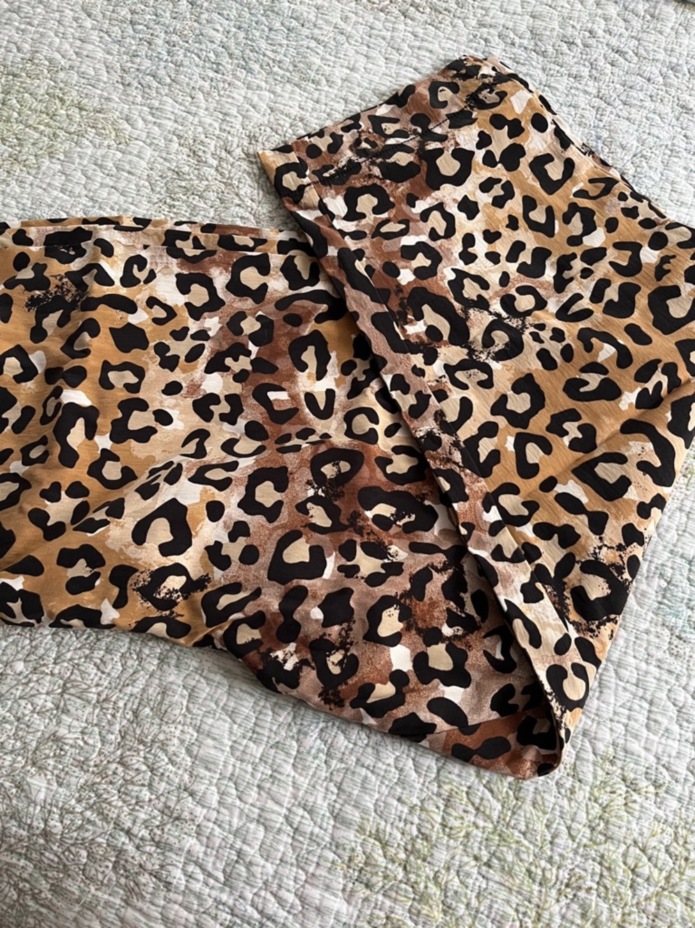 IMAN Leopard Print summer pants in Tan, Brown & Black - Picture 2 of 10
